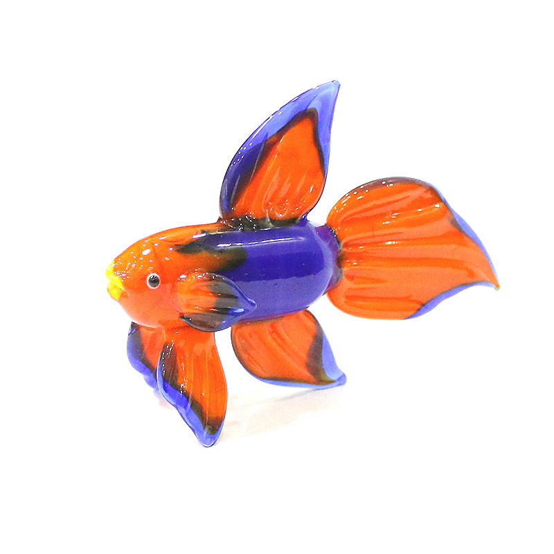 Aquarium Fish Live - Оранжевый муранское стекло, фигурка тропической рыбы,