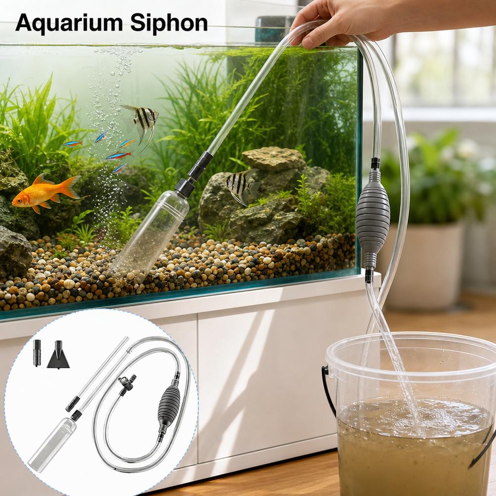 Ручной сифон для аквариума, на – обзор и цена Aquarium Fish Tank Cleaner