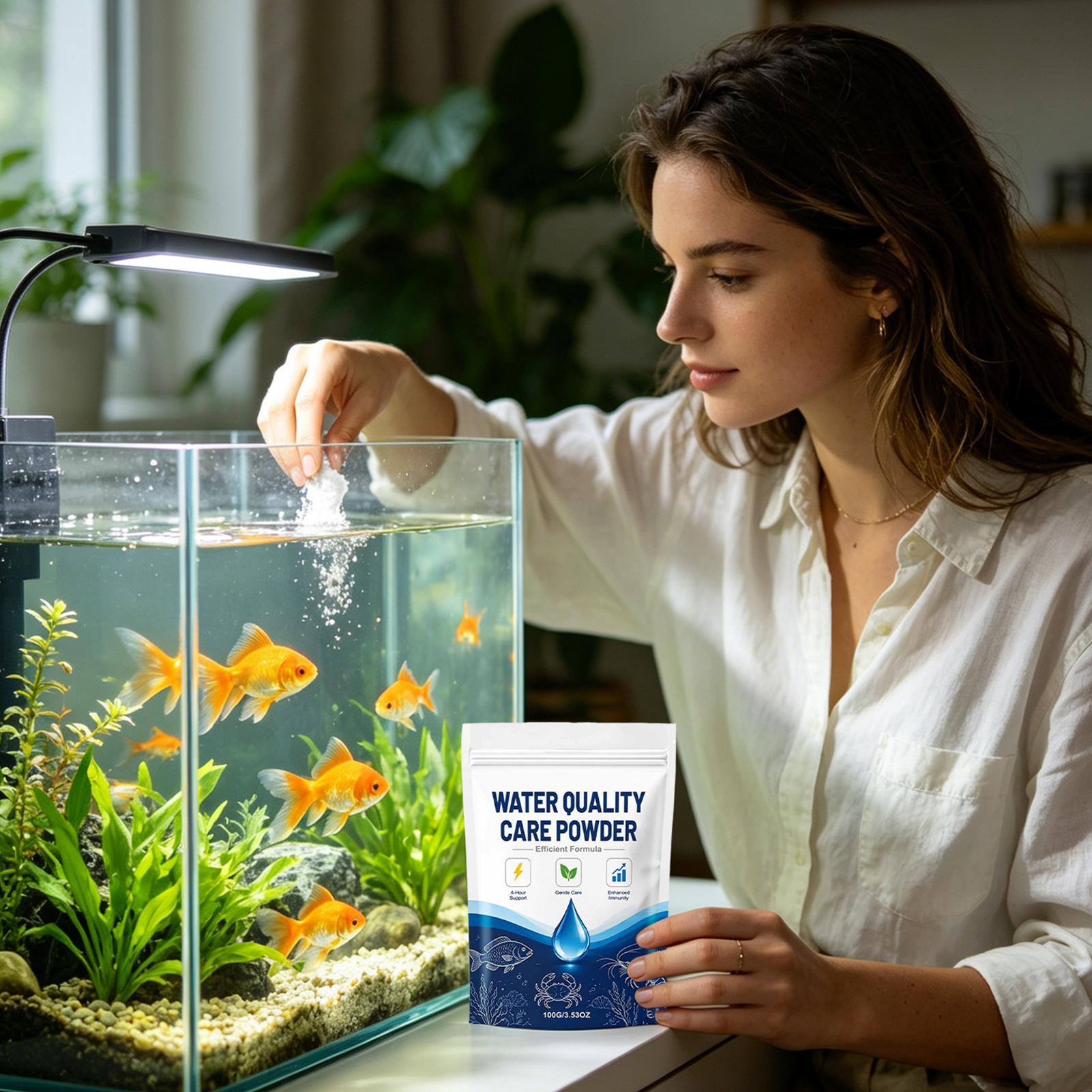 100 г порошкового очистителя в – обзор и цена Aquarium Fish Tank Cleaner
