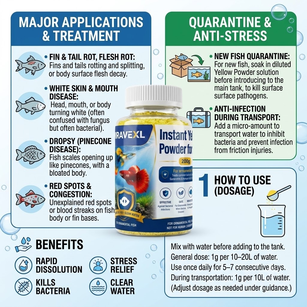 MIRAVEXL Мгновенный желтый пор – обзор и цена Aquarium Fish Medicine