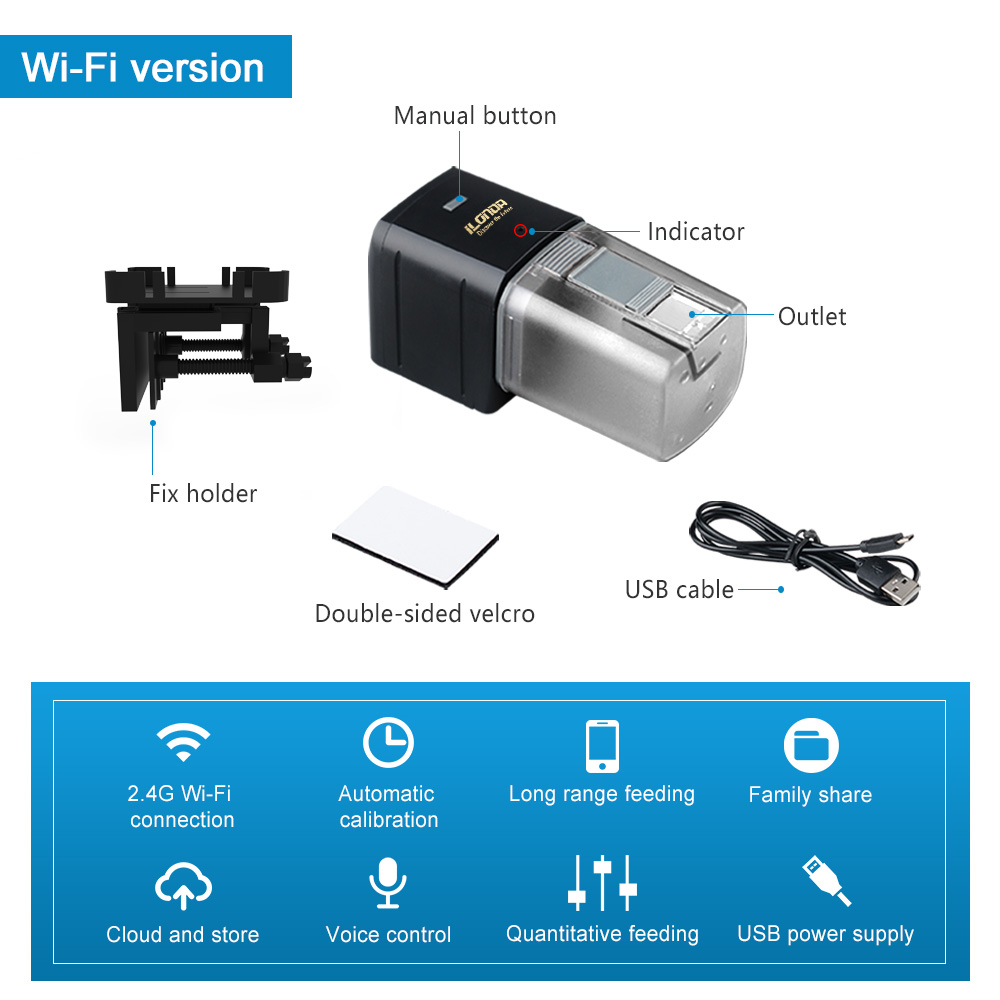 Кормушка для рыбы с Wi-Fi, авт – обзор и цена Aquarium Fish Feeder Automatic